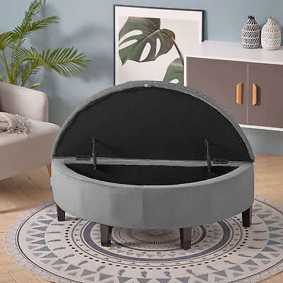 £68.95 • Buy Semicircle Ottoman Stool Bench Storage Chair For Hallway Living Room Bedroom UK