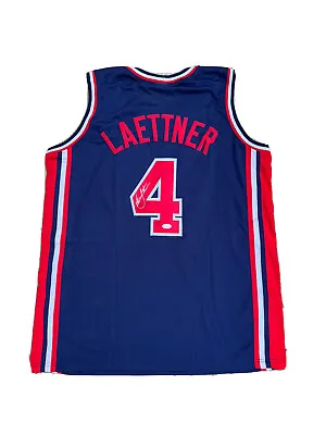 Christian Laettner Signed USA Dream Team (1992 Olympics) Blue Jersey JSA • $324.99