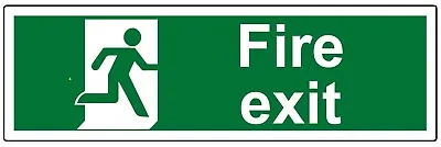 £2.49 • Buy Fire Exit WARNING SAFETY STICKERS Signs For Doors, Walls Windows