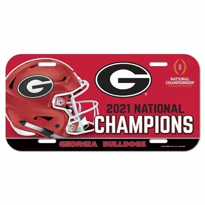 Georgia Bulldogs 2021 Ncaa Champions Plastic License Plate 6 X12  Wincraft • $9.99