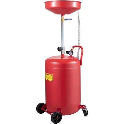 VEVOR Waste Oil Drain Tank Portable Oil Drain 20 Gallon Air Operate W/ Air Valve • £125.99