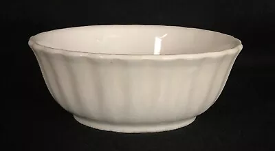 RARE Antique American Ironstone Fluted Serving Bowl Meakin Style. Est 1890-1920 • $199