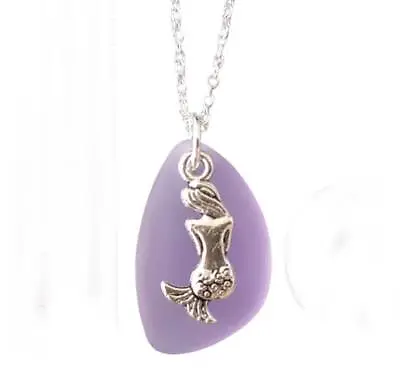 Handmade In Hawaii  Magical Color Changing  Purple Sea Glass Necklace Mermaid • $27.98
