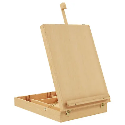 Vinsetto Wooden Table Easel Box Hold Canvas Up To 61cm Adjustable Sketch Board • £19.99