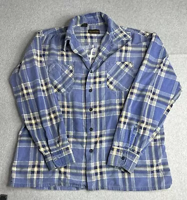 Chandler Shirt Adult Large Blue Beige Flannel Outerwear Hiking Outdoors Mens • $4.99