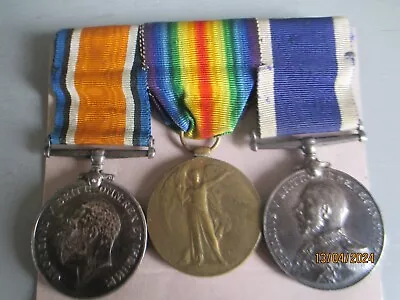 Royal Navy Long Service  Wwi Medal Group Hms ' Nelson' 16522 Plumber F.a. Draper • £140