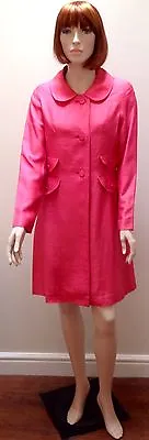 £99 • Buy 1960S Pink Raw Silk Dress And Coat Set Uk10