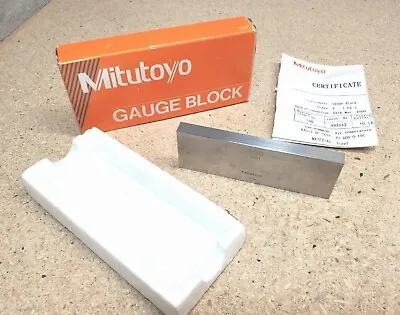 Mitutoyo 100 Mm Steel Inspection Gage Block - Grade 2 - Calibration  • $49.95