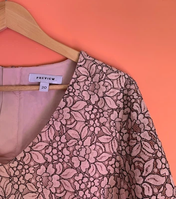 $26 • Buy Preview Size 20 Pink Lace Dress