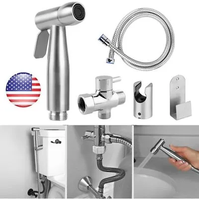 Stainless HandHeld Bidet Douch Shattaf Muslim Shower Sprayer Diaper Cloth Toilet • $32.99