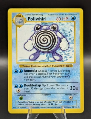 $0.99 • Buy Shadowless Poliwhirl 38/102 Base Set Pokemon Card NM
