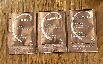 3 MALIBU C Hard Water Wellness Hair Remedy Treatment 0.17 Oz Each • $14.99