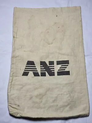 Vintage ANZ Bank Calico Money Coin Bag 1980's  • $10