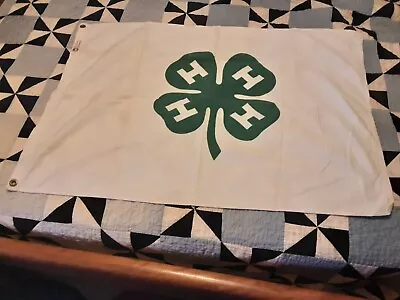 Old Vintage Rare 4-h Club Defiance 100% Cotton Bunting Banner Flag 36  X 23  • $45