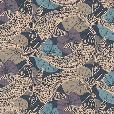 AS Creation Tokyo Koi Fish On Lily Pads Japanese Asian Quirky Wallpaper 37859-4 • £1.99