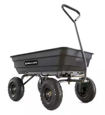 Gorilla Carts GOR4PS 600-lb. Poly Garden Dump Cart With 10  Tires • $101.85