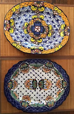 Mexican Talavera 2 Large Oval Platters • $25