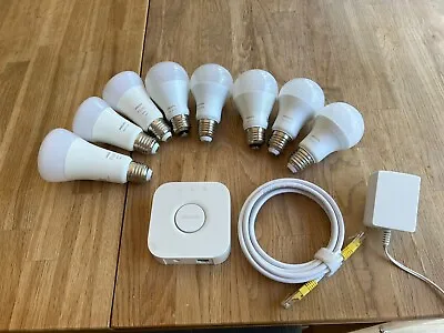 Philips Hue  Kit E27 Screw 8 Bulbs - Warm White And Hub • $160