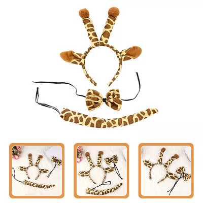  Giraffe Headband Fabric Child Ears Fake Hair Edges Clothes For Kids • £6.40