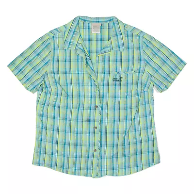 JACK WOLFSKIN Womens Shirt Blue Check XL • £17.99