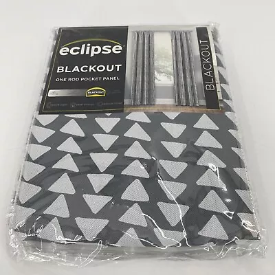 Eclipse Curtain Single Panel Blackout 37  X 63  Naya Gray Rod Pocket NEW • $7.49