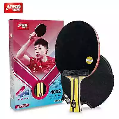 Table Tennis Racket Ping Pong Racket Pure Wood Paddle With Sticky Rubber • $78.66