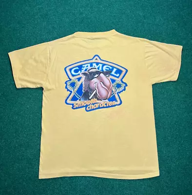 Vintage 80s Camel Cigarettes Smooth Character Mens T Shirt • $17.99