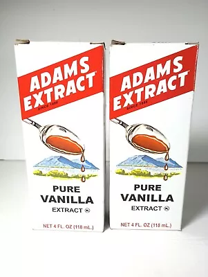 Adams Extract Pure Vanilla 4.oz (2 Pack) • $23.95