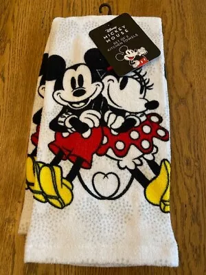 Disney Mickey Minnie Mouse 2 Pack Kitchen Towels Love Tails Make A Heart NEW • $15.50