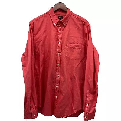 J.Crew Mens LT Red Long Sleeve Button Down Shirt • $20.81