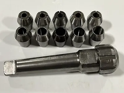 Universal Engineering 10pc Tree Mill Double Taper Z Collets #4 Morse Tool Holder • $495