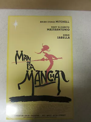 Man Of La Mancha Broadway Theatre  Theater William Beck  Poster  14 X 22 • $32.50