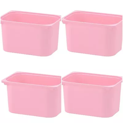 4× IKEA Pink TROFAST Plastic Storage Unit Boxes Kids Toys Play Boxes 42x30x23 Cm • £28.90