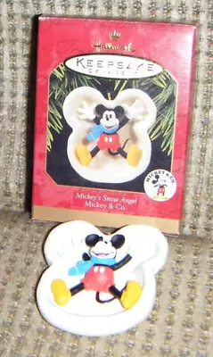 1997 MICKEY'S SNOW ANGEL ORNAMENT Hallmark Mickey & Co Disney MIB • $6.99