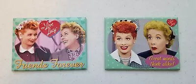 I Love Lucy Magnets 2  Friends Forever  & Great Minds Think A Like  2 1/2 X3 1/2 • $3