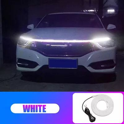 1x Universal Flexible 120cm Car Hood Day Running LED Light Strip Car Accessories • $15.35