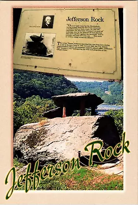 Jefferson Rock Harpers Ferry Vintage Postcard  West Virginia  (CC) • $4.88