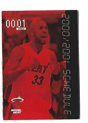 2000/01 Nba Miami Heat Basketball Schedule • $1.65