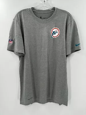 Miami Dolphins Team Issued Player Throwback Logo Dri-fit T-shirt Brand New ! • $37.99
