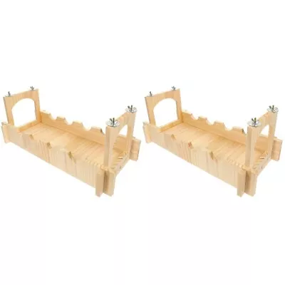  2 Sets Hedgehog Pet Bridge Toys Wooden Playset Hamster Suspension Accessories • £76.39