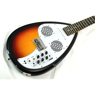 VOX APACHE-1 Teardrop Type Electric Travel Guitar 3-Tone Sunburst Speaker • $629.99