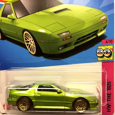 NEW Hot Wheels 89 Mazda Savanna RX7 FC35 Green Rotary 2023 No 51 HKG81 Long Card • $7.95