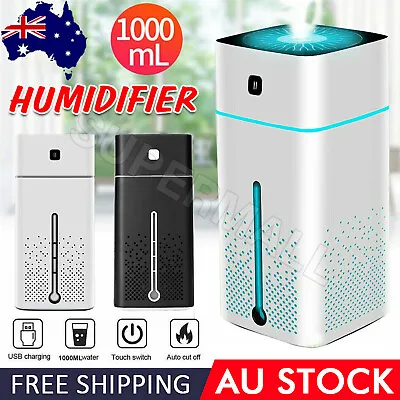 $14.93 • Buy 1L Ultrasonic Air Humidifier Mist Aroma Diffuser Oil Purifier LED Light USB OZ