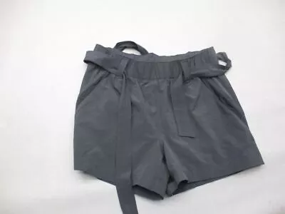 Eddie Bauer Size S Womens Black High Rise Outdoor Belted Paperbag Shorts T771 • $10