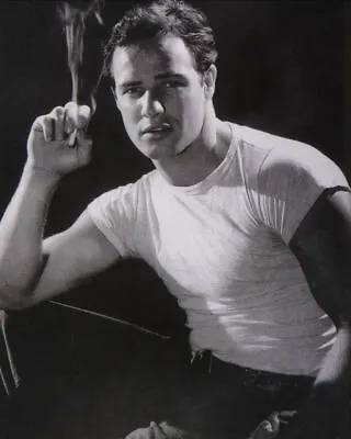 Marlon Brando White T Shirt Black And White  8x10 Photo Print • $3.99