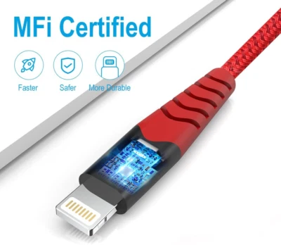 $11.69 • Buy Iphone Charger Cable, Mfi Certified USB Lightning Cable, Gopala 3Pack 20Cm 1M 2M