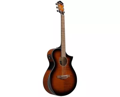 Ibanez AEWC400AMS Cutaway Exotic Acoustic Electric Guitar Amber Sunburst • $599.99