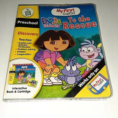 LeapFrog MY FIRST LeapPad DORA TO THE RESCUE Interactive Book & Cartridge NEW • $4.99