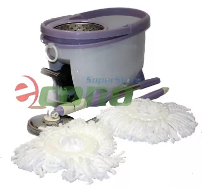 HD 360° Two Way Spin Rotate Magic Easy Dry Mop W/Foot Panel Bucket & Clean Heads • $46.95