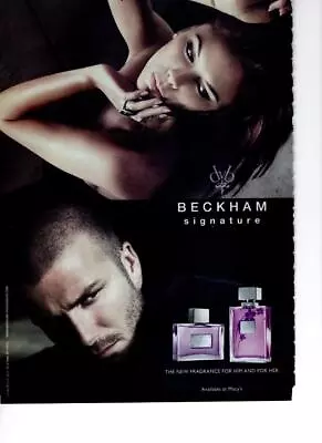 Magazine Print Ad Sexy David Beckham For Beckham Fragrances Beckham Signature • £2.17